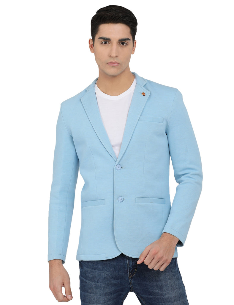 blue casual blazer