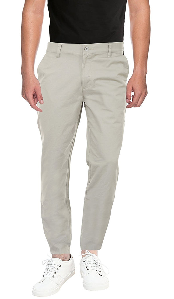 mens slim fit casual trousers