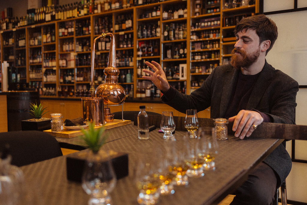 Hector Maclean of Dochgarroch doing a whisky tasting