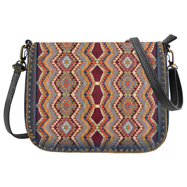 Crossbody Bag-Turkish Pattern Bori Bag (Maroon) - Aga Khan Museum Shop