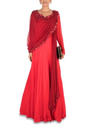 Traditional Ethnic Gown With Dupatta Online - Shop online women
