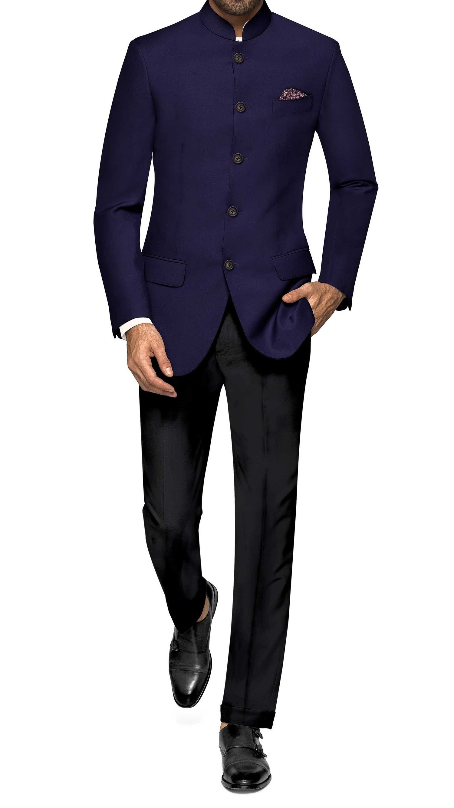 blue jodhpuri suit