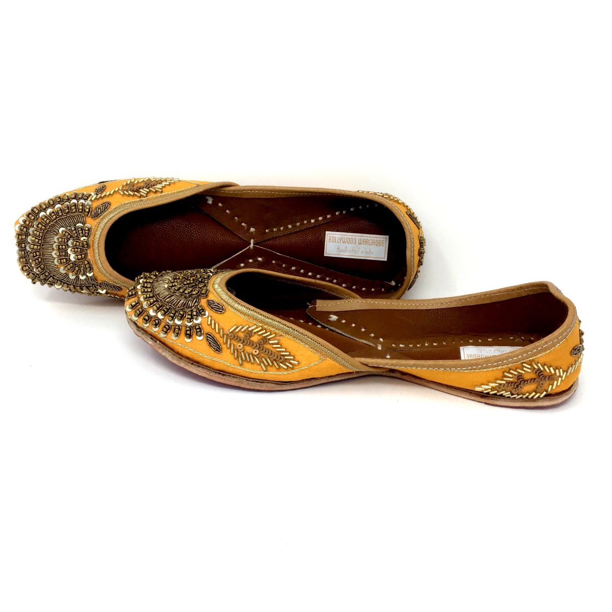 Rust Color Punjabi Jutti / Shoes With Zari Embroidery – Bollywood Wardrobe