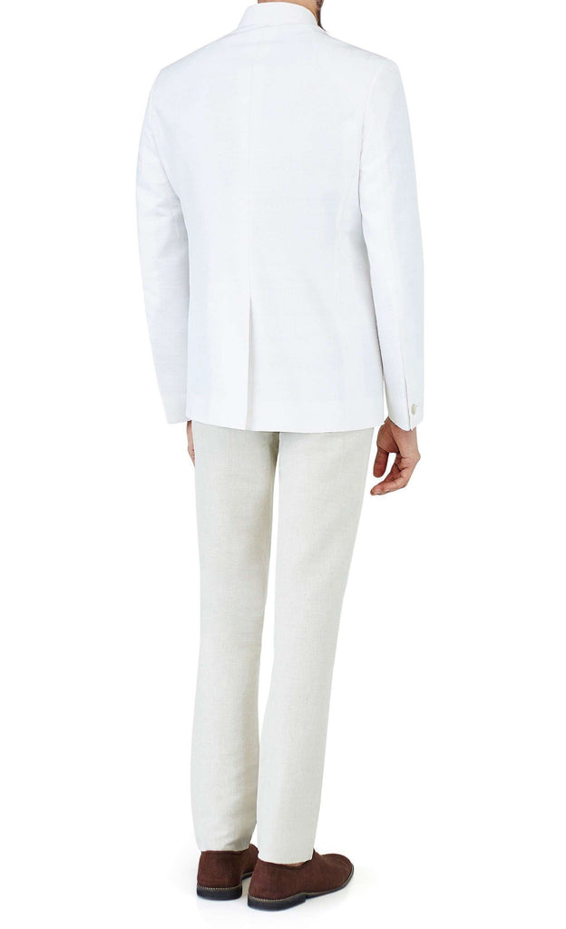 White Color Bandhgala Chinese/Mandarin Collar Jodhpuri Suit – Bollywood ...