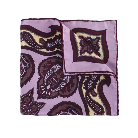 wild strawberry chianti pink silk pocket square - sera fine silk