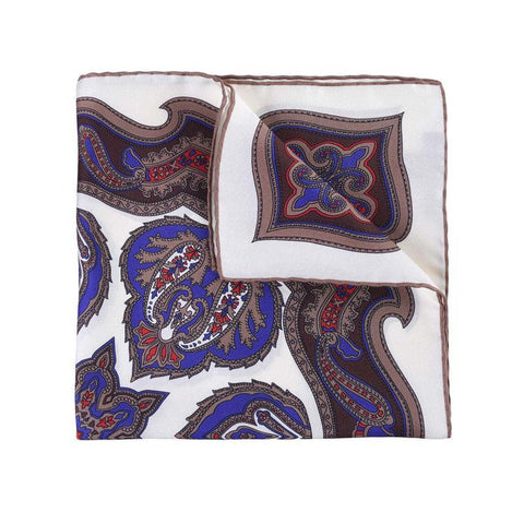 vanilla chianti silk pocket square - sera fine silk