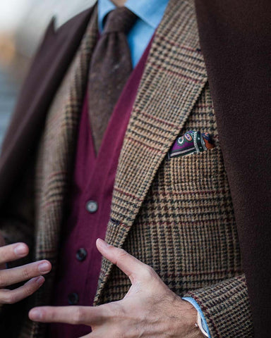 Green Pepper Barolo Green Silk Pocket Square | Serà Fine Silk