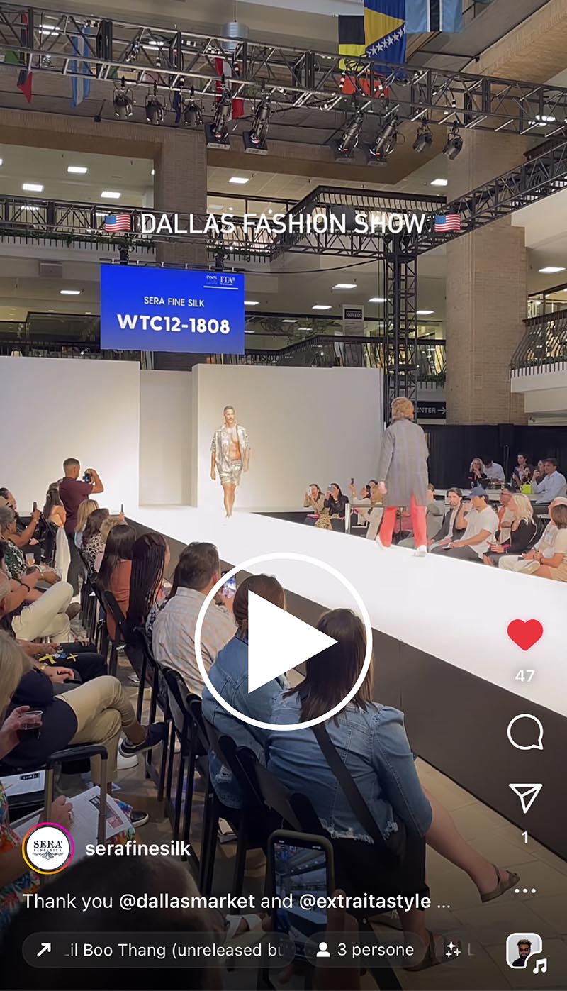 Serà Fine Silk at Dallas Fashion Show Runway