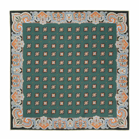 Gelsomino Green Silk Pocket Square