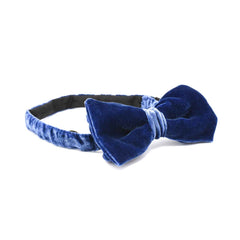 royal blue Velvet bow tie - sera fine silk