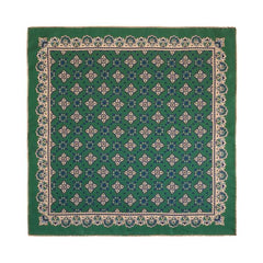 green silk Pocket square moss amarone - sera fine silk