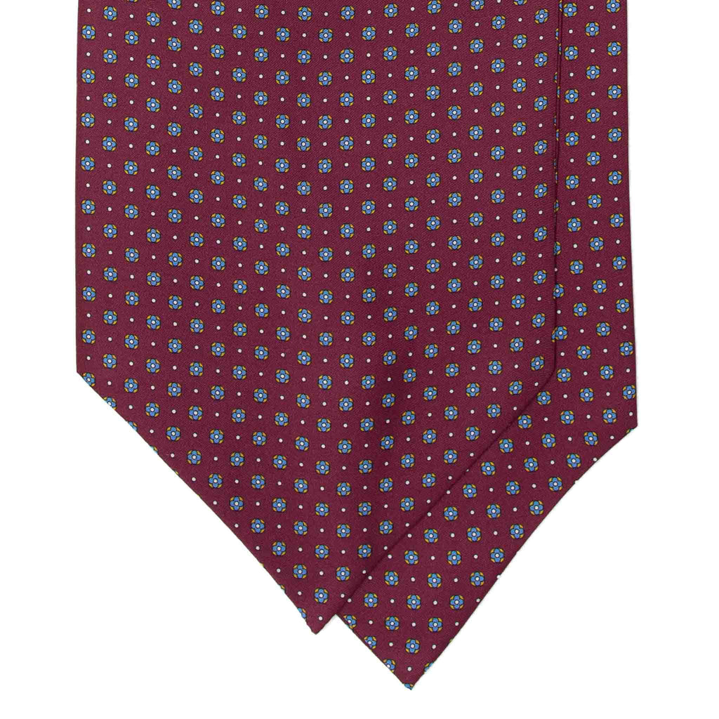 Micropattern Black and Red Tie