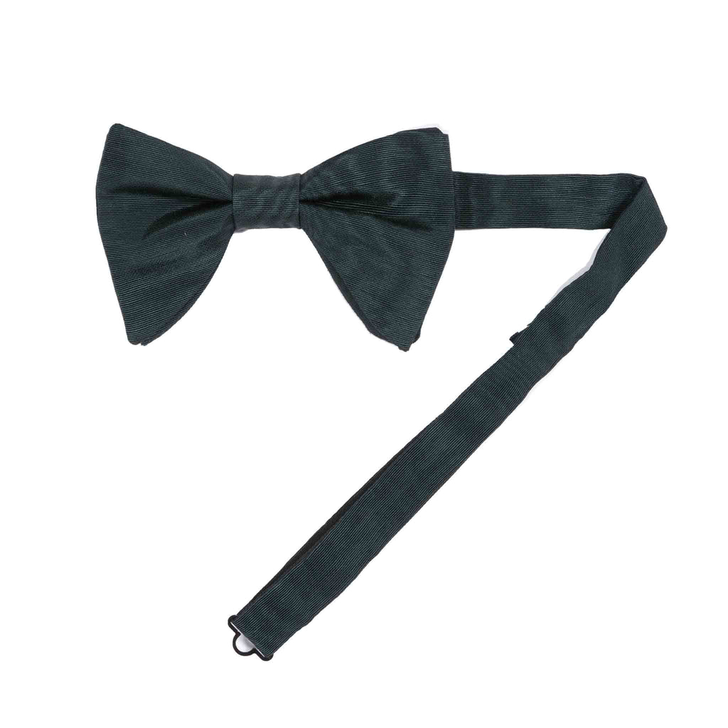 Black Moire Silk Suspenders - Button Only