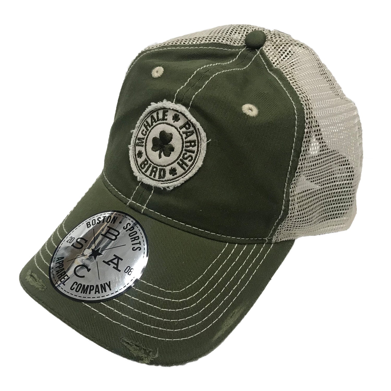 Boston Sports Apparel Trucker Hat: McHale, Parish, Bird - Green