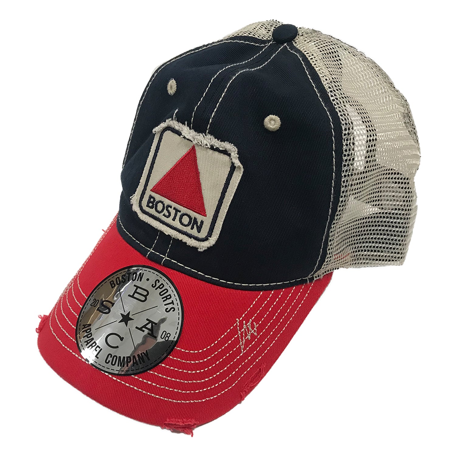 Boston Sports Apparel Trucker Hat: Boston Citgo - Navy/Red