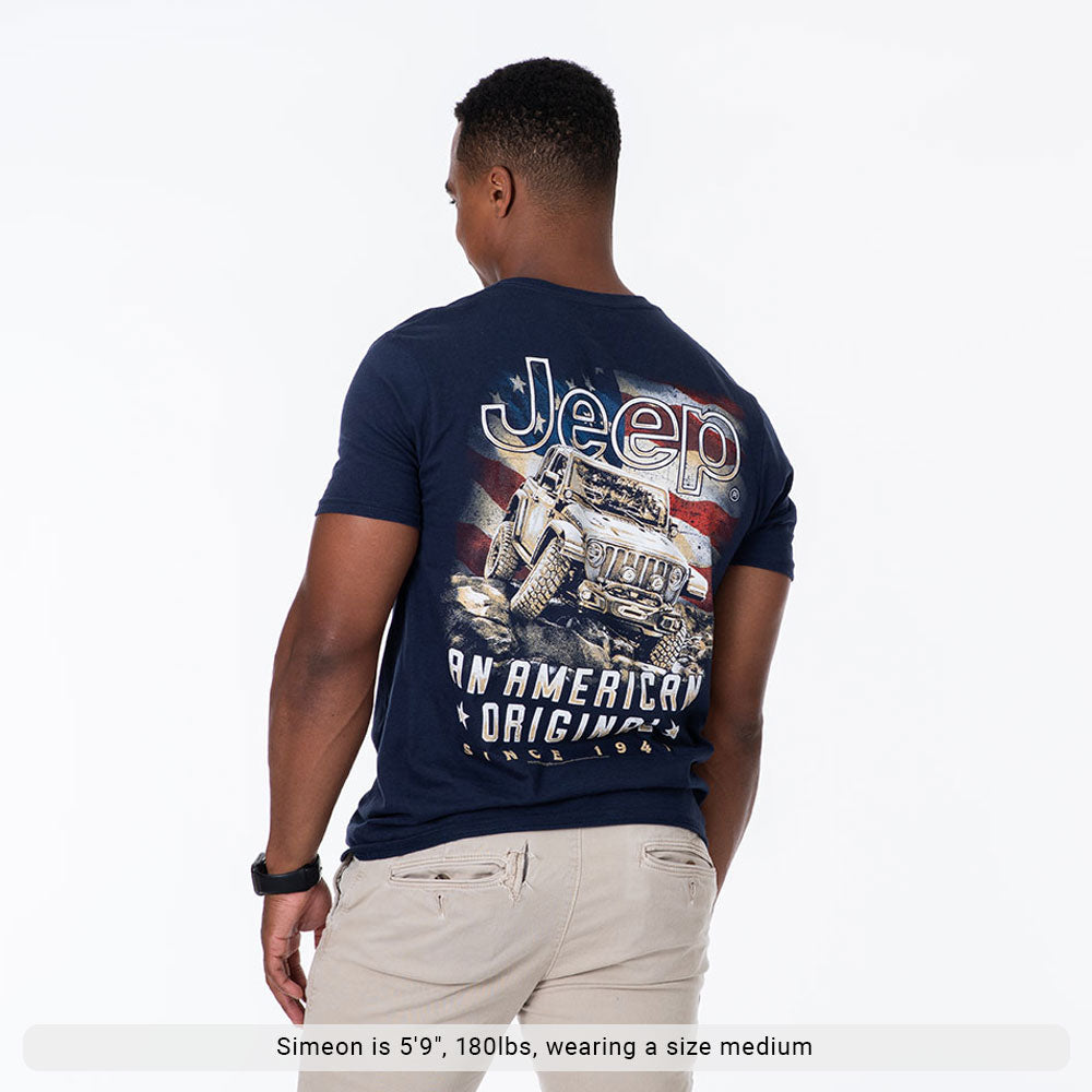 Jeep Wrangler USA Short Sleeve T-Shirt, Navy Blue – Jakesgoodnewport