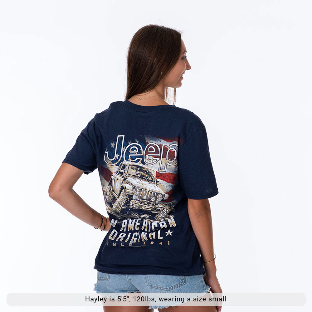 Jeep Wrangler USA Short Sleeve T-Shirt, Navy Blue – Jakesgoodnewport