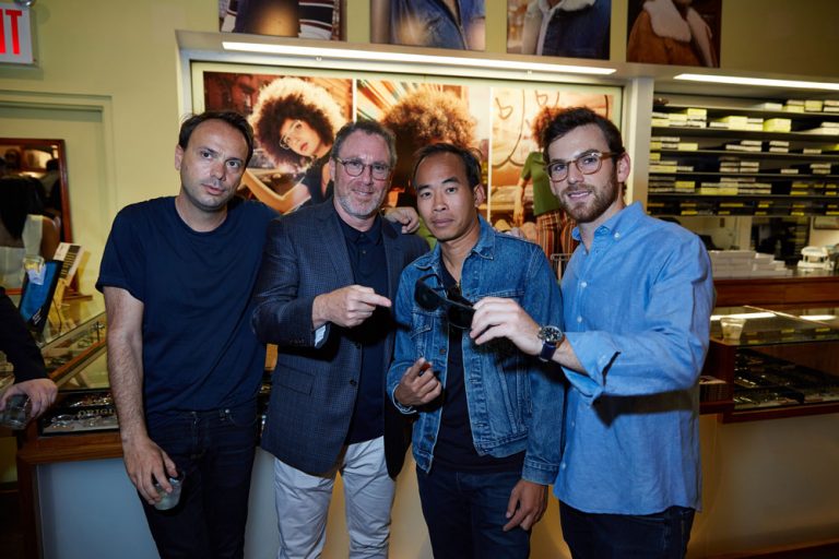 The Moscot’s with COMMON PROJECTS designers Flavio Girolami and Peter Poopat.