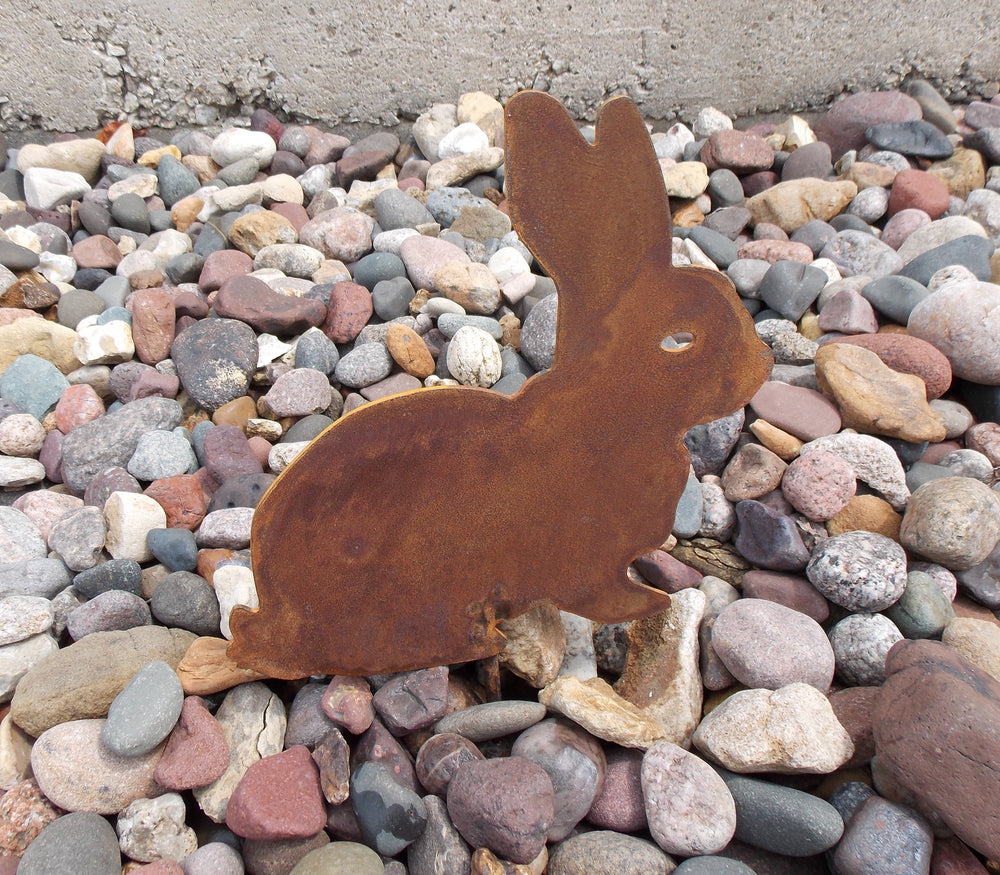 Bunny Rabbit Garden Decor Metal Stake 360 Steel