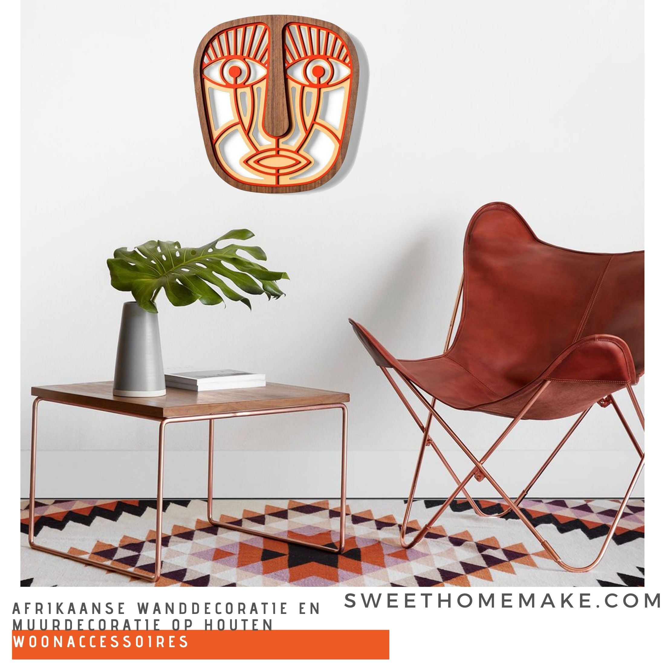 Afrikaanse Wanddecoratie en Muurdecoratie op Houten Woonaccessoires