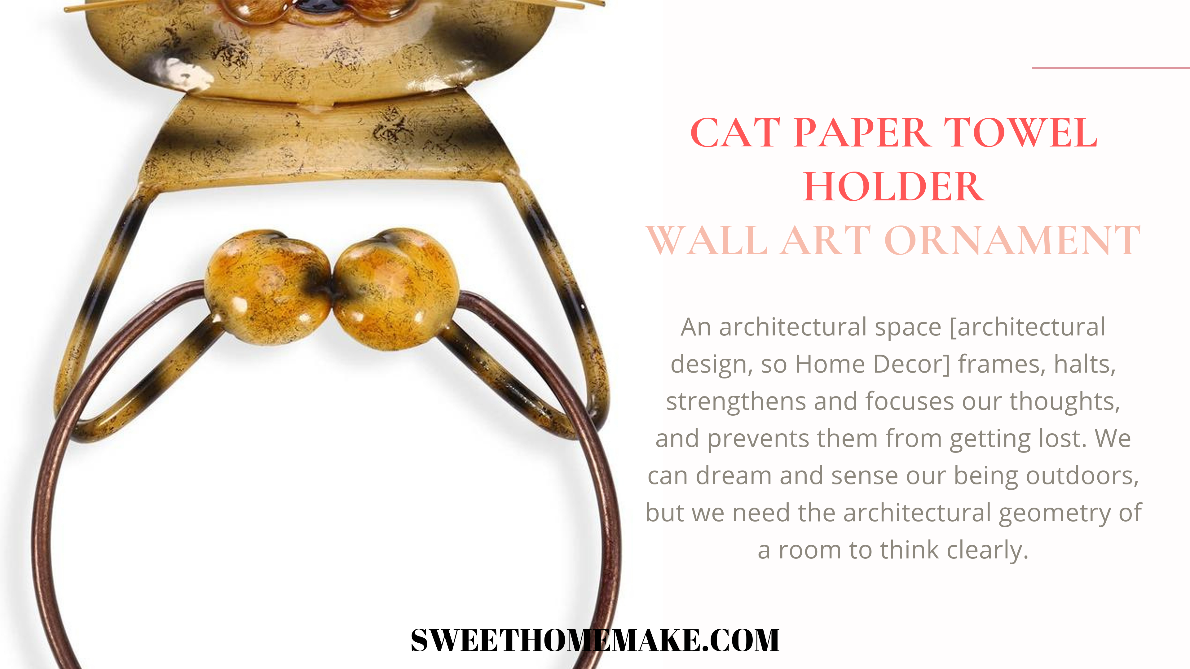 Cat Paper Towel Holder For Wall Mounted