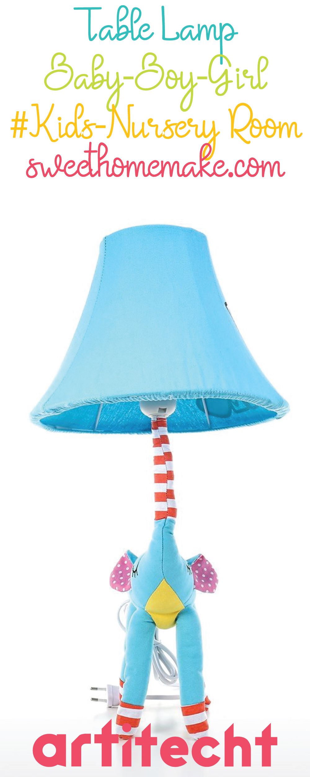 Elephant Nursery Decor with Elephant Toy and Elephant Table Lamp