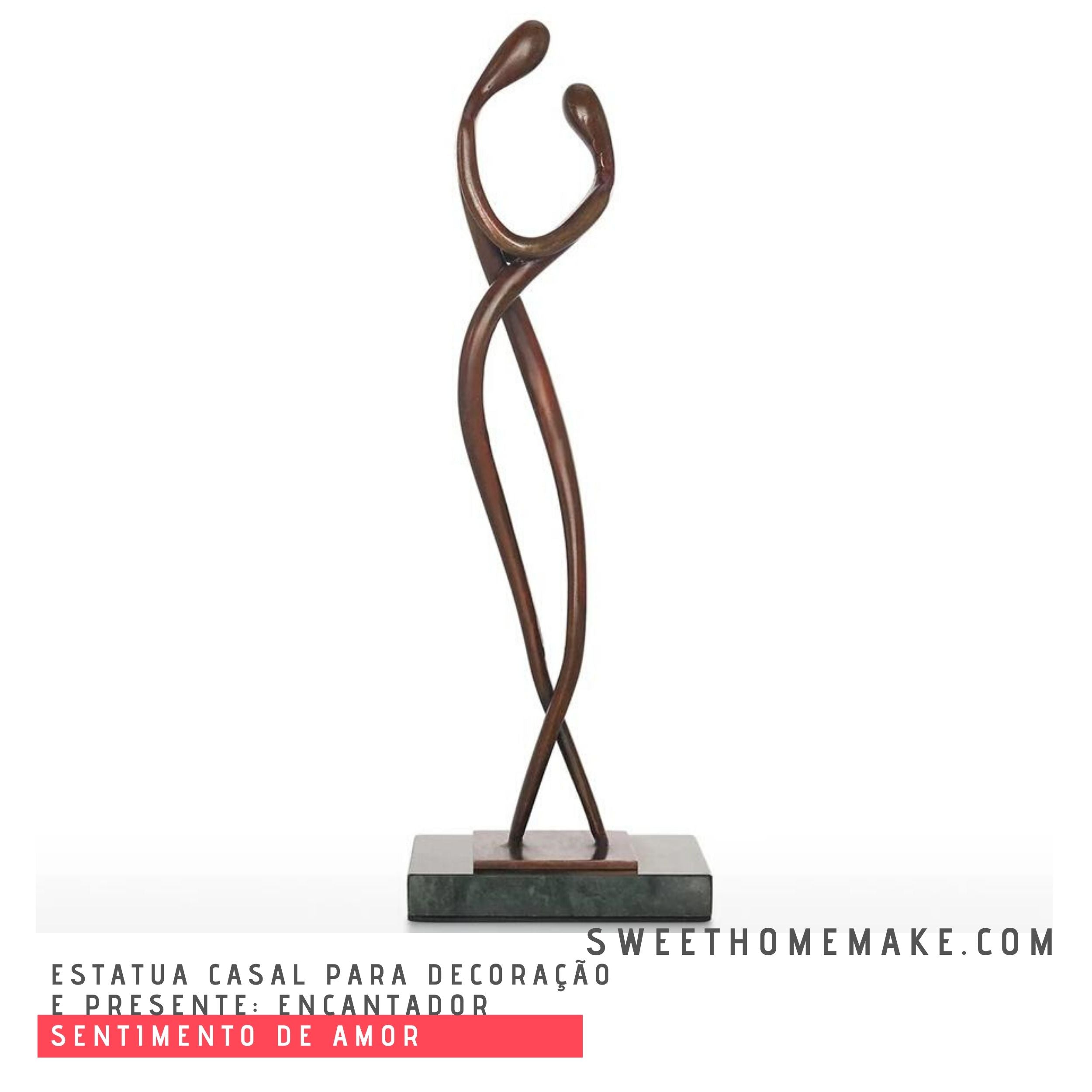 Estatua Casal para Decoração e Presente: Encantador Sentimento de Amor