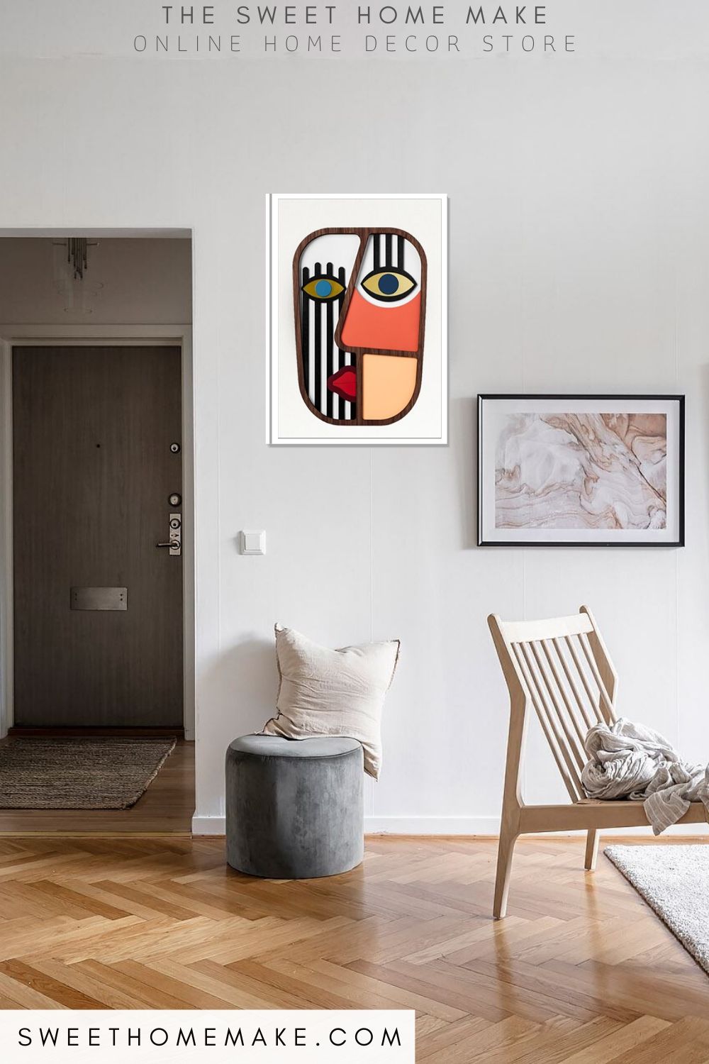 Onwijs Houten Wanddecoratie Woonkamer met Picasso Gezicht – The Sweet WY-85