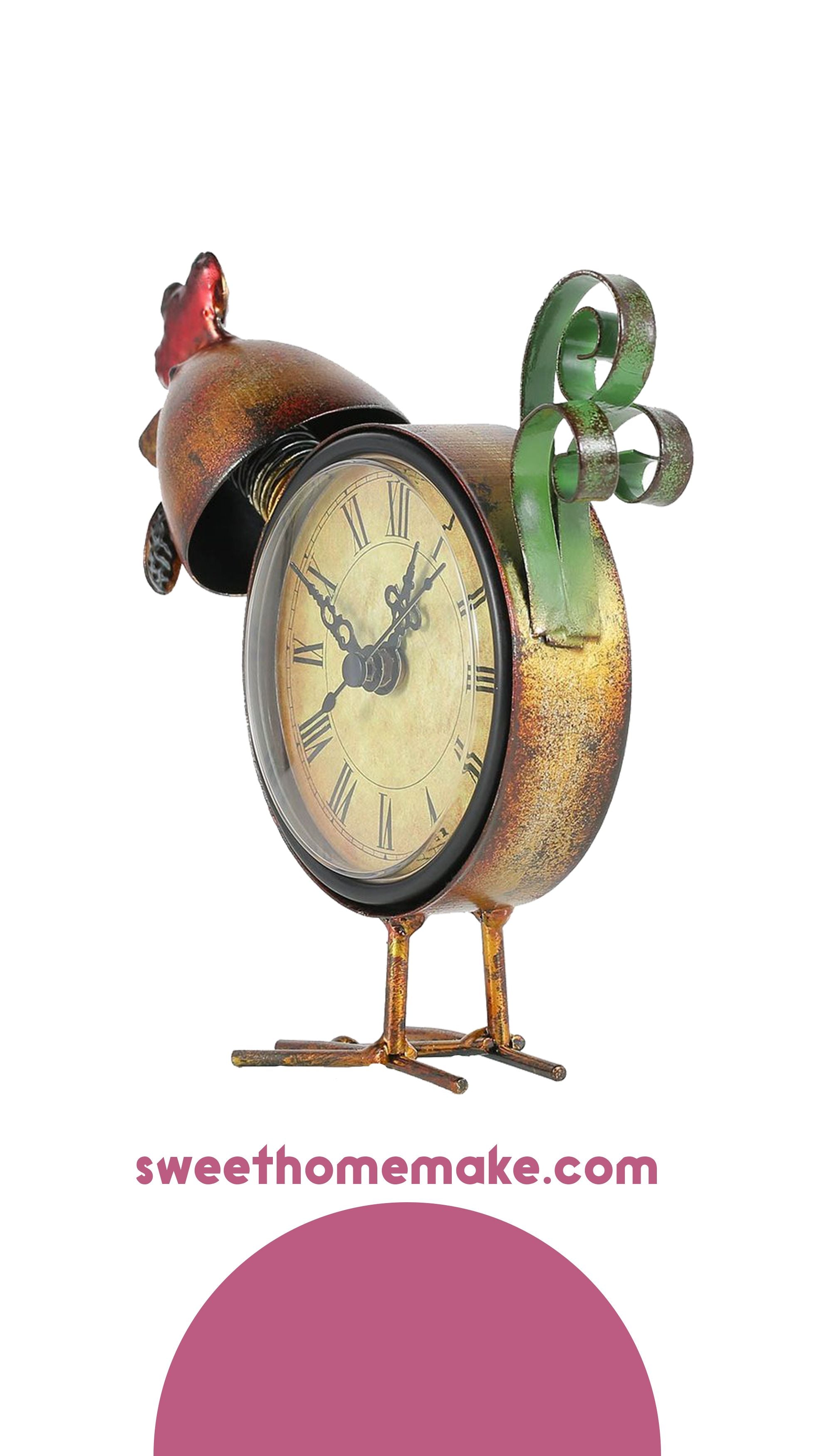 Rustic Home Decor Chicken Clock