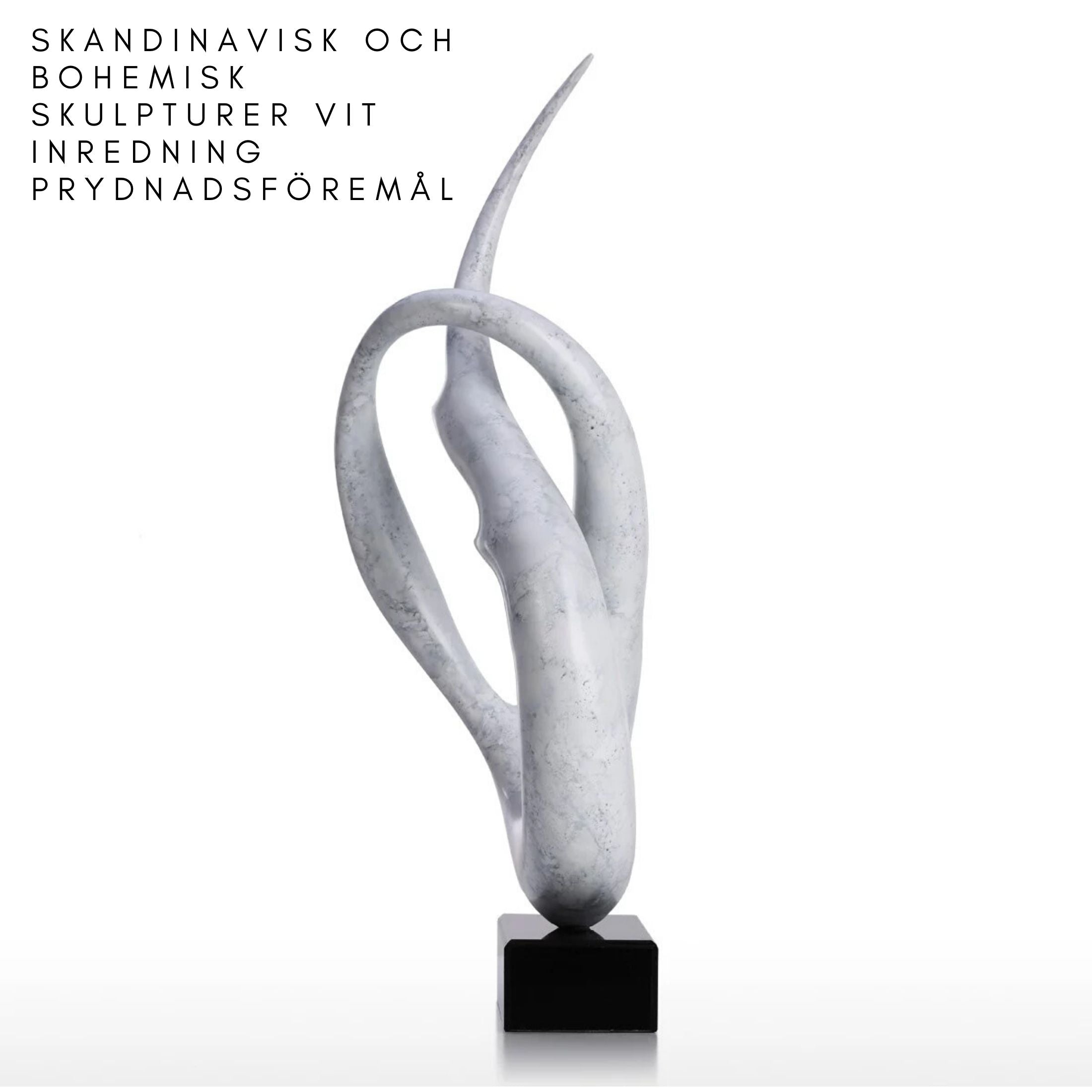 Skandinavisk och Bohemisk Skulpturer Vit Inredning Prydnadsföremål