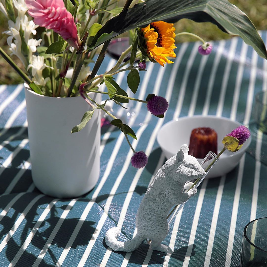 Squirrel Figurines for Tulip and Diffuser Vase