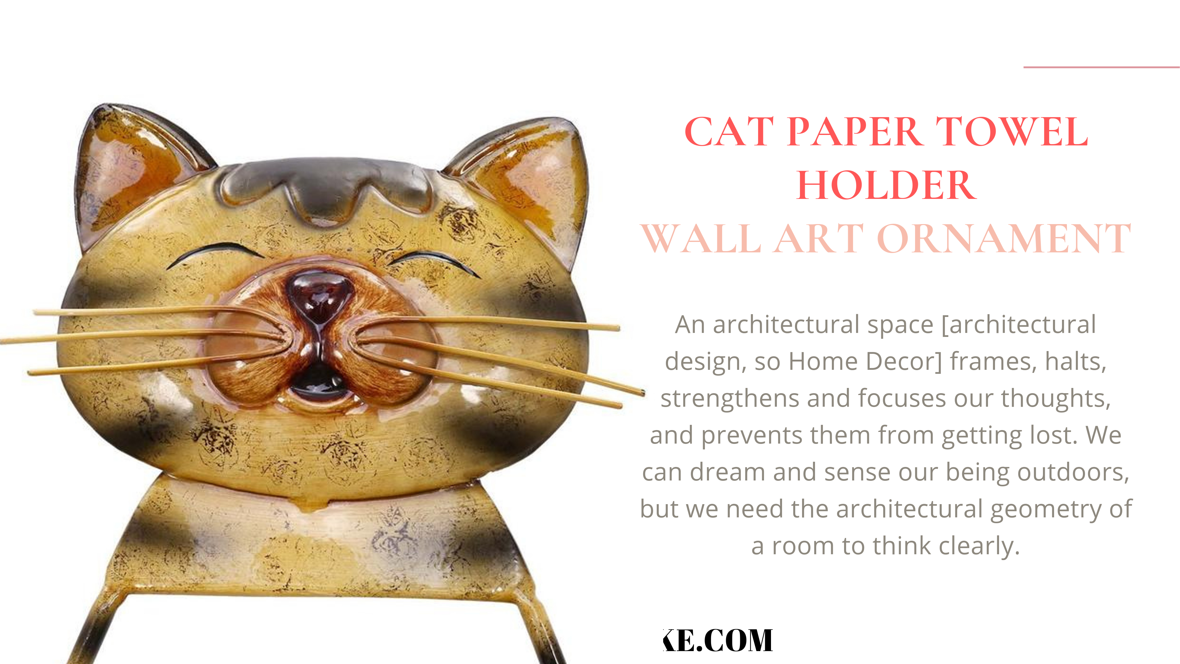 Wall Mount Paper Towel Holder by Cat Figurines