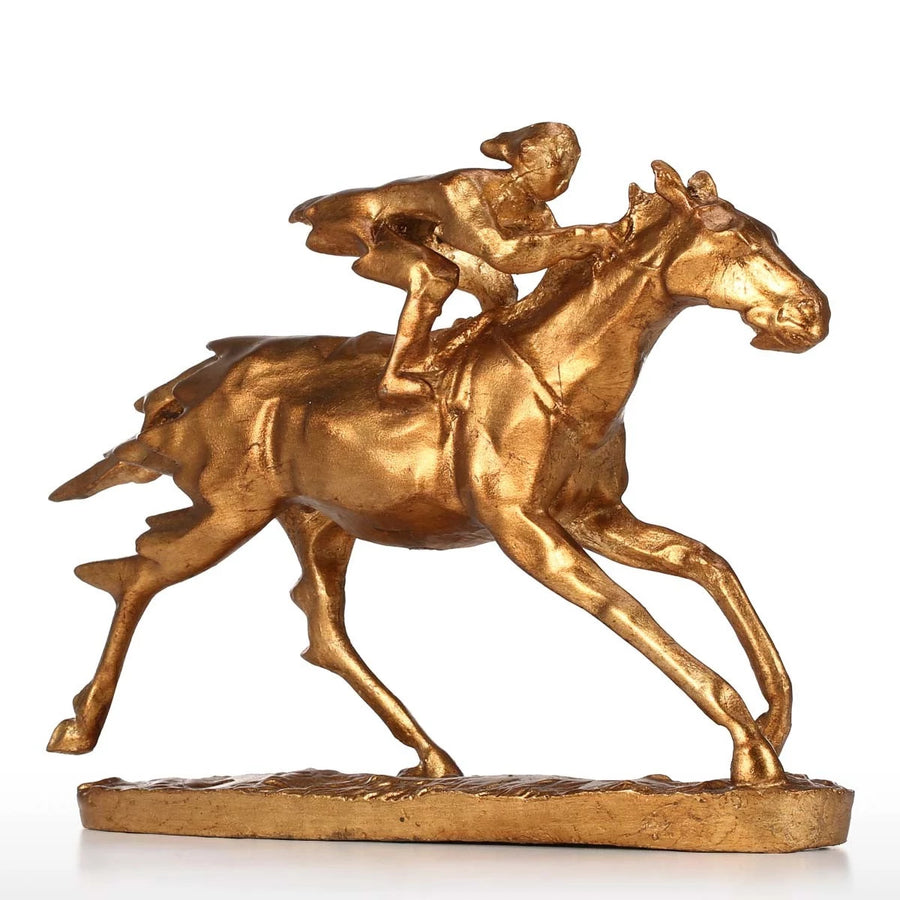 Horse & Rider Horse Statue Figurine Home Decor Equestrian Lifestyle ...