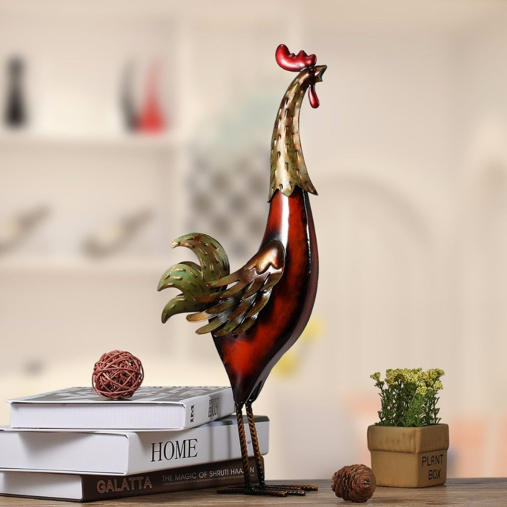 Red Metal Rooster Kitchen Decor And Farmhouse Decor Sweet Home Make