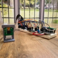 Breadboard circuit with Raspberry Pi camera