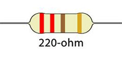 220-ohm Resistor Color Pattern
