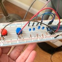 Breadboard electronic circuit with switches