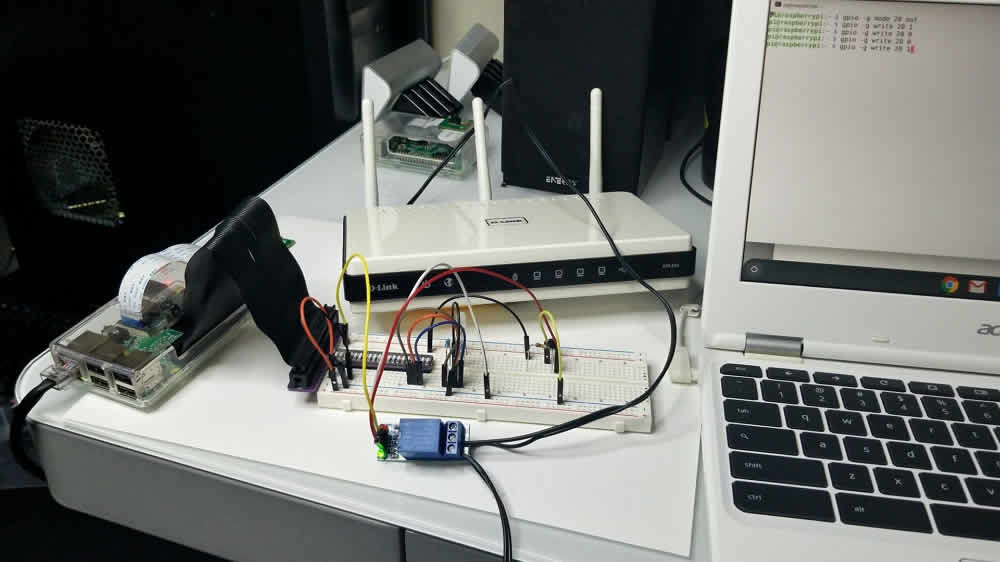 Wifi router powered by relay