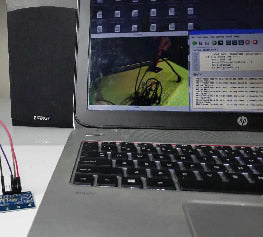 Laptop screen with Raspberry Pi camera image displayed using Python code