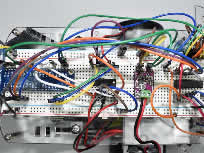 Breadboard wiring for mobile robot