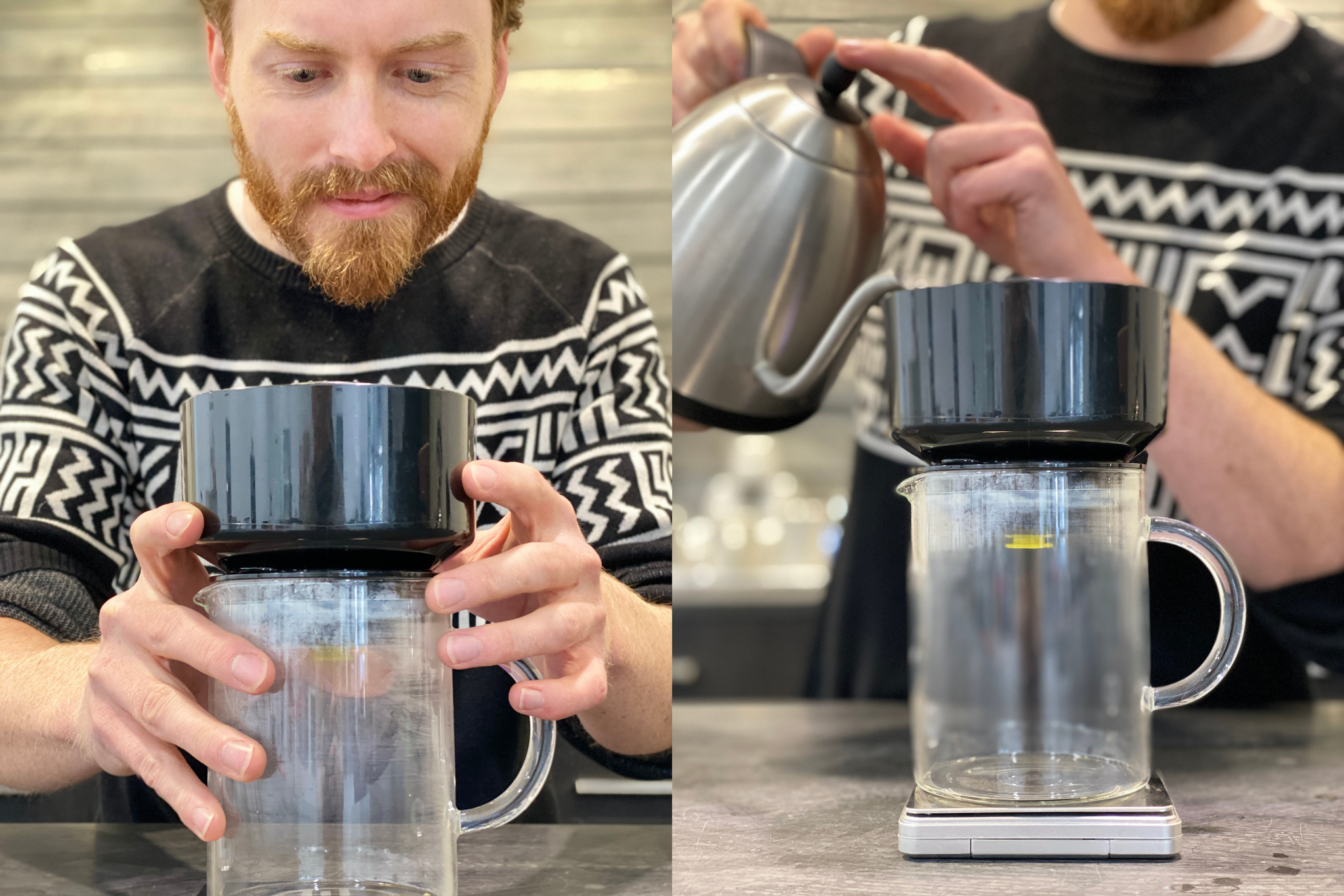 2018 & 2019 Canadian Barista Champion and 2X World Barista Championship finalist Cole Torode using the VacOne Air Brewer