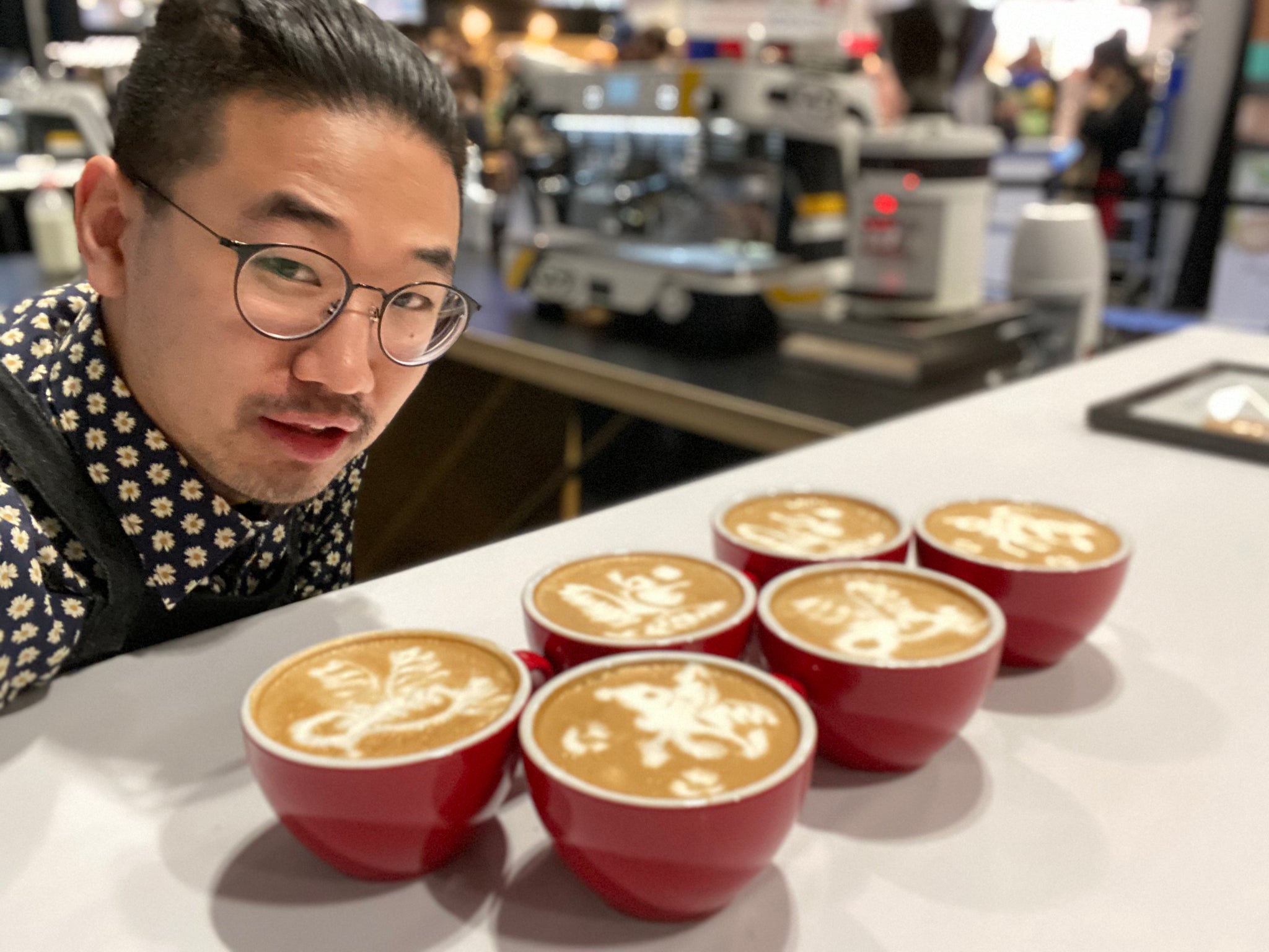 Nelson Phu at the 2020 Canadian Latte Art Championship