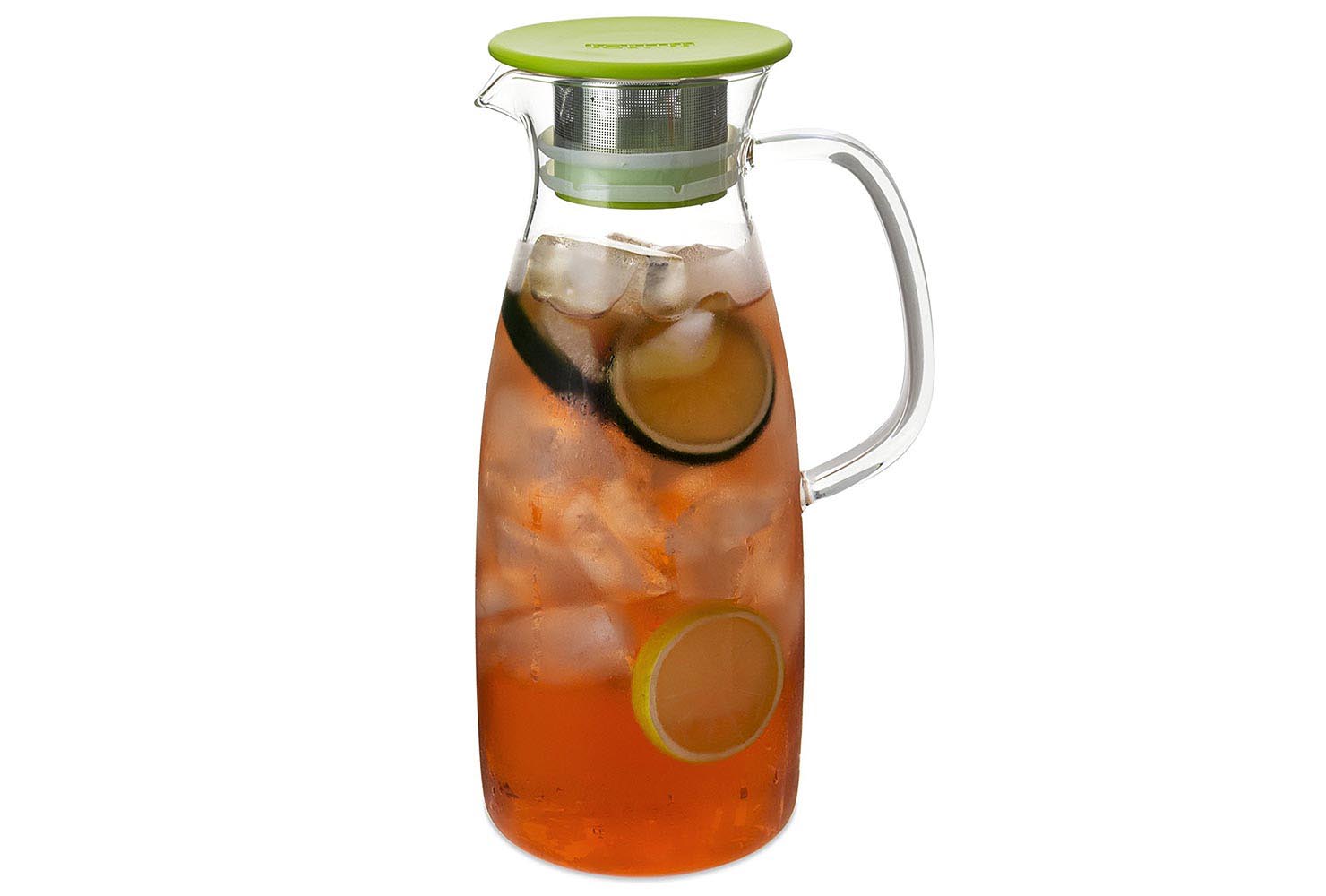 FORLIFE Mist Iced Tea Jug with Basket Infuser 68-Ounce Lime