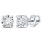 10kt White Gold Womens Round Diamond Solitaire Stud Earrings 1-3 Cttw-Gold & Diamond Earrings-JadeMoghul Inc.