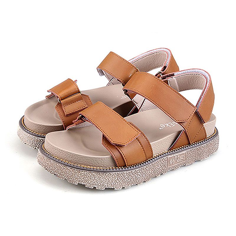 British Style Hook And Loop Design Women Fashion Sandals Shoes