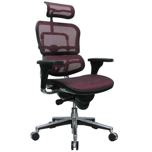 Best Office Chair - 26.5" x 29" x 46" Plum Red Mesh Chair