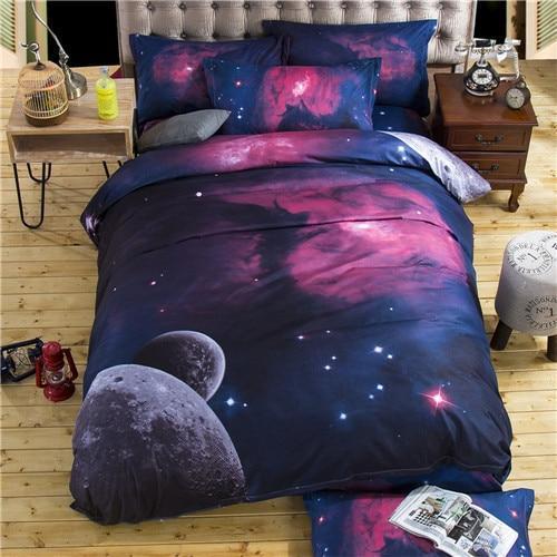 3d Galaxy Duvet Cover Set Single Double Twin Queen 2pcs 3pcs 4pcs