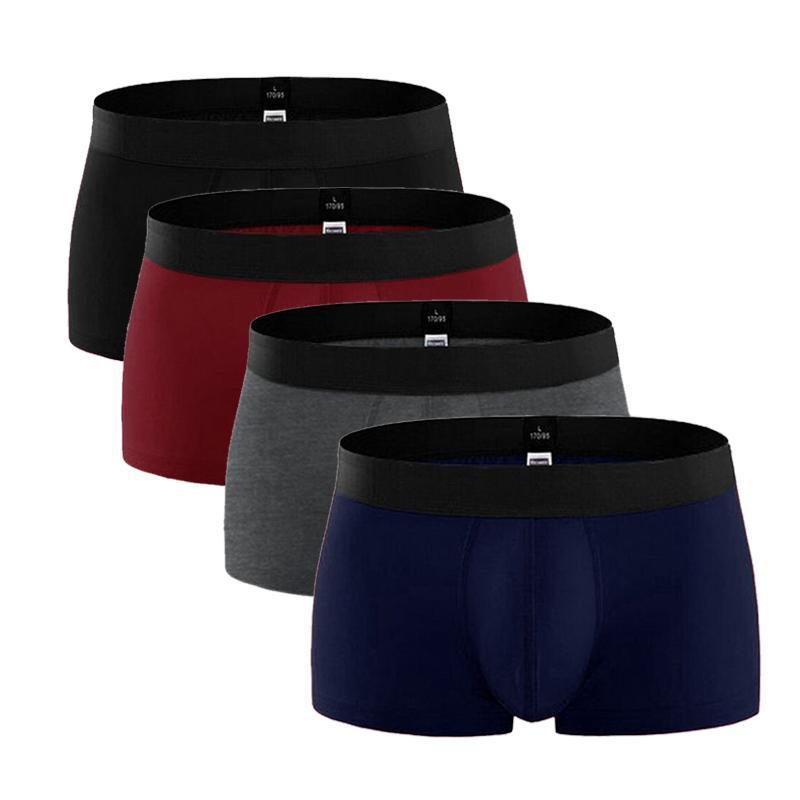 4 pcs/lot Underwear Men Cotton Boxers Shorts Men's Panties Short Breat