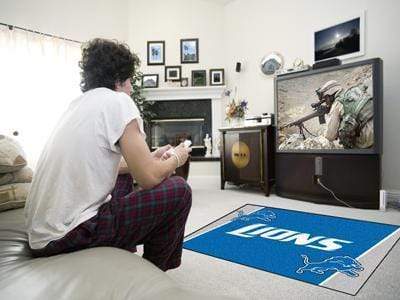 4x6 Rug NFL Detroit Lions 4'x6' Plush Rug