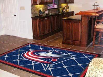 5x8 Rug NHL Columbus Blue Jackets 5'x8' Plush Rug